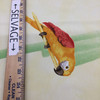 Polly Want a Cracker  in Yellow | Parrot Print Home Decor Fabric | Exclusive Screen Print | Drapery | By The Yard | 54" Wide