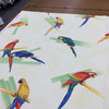 Polly Want a Cracker  in Yellow | Parrot Print Home Decor Fabric | Exclusive Screen Print | Drapery | By The Yard | 54" Wide