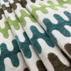 Comtempory Upholstery Fabric | Teal Brown Lime on Natural | Woven | Heavy Duty | By The Yard