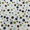 "Spirodots" Premier Prints | Dots in Olive | Teal | Brown| Tan | Natural Background | Screen print Home Decor Fabric | By The Yard | 54 " Wide