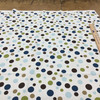 "Spirodots" Premier Prints | Dots in Olive | Teal | Brown| Tan | Natural Background | Screen print Home Decor Fabric | By The Yard | 54 " Wide