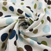 "Spirodots" Premier Prints | Dots in Olive | Teal | Brown| Tan | Natural Background | Screen print Home Decor Fabric | By The Yard | 54 " Wide