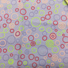 Funky Retro Circles in Lavender | Lime | Red | Pink | Home Decor Print Fabric | Drapery| By The Yard | 54 inch Wide