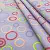 Funky Retro Circles in Lavender | Lime | Red | Pink | Home Decor Print Fabric | Drapery| By The Yard | 54 inch Wide