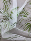 Fern and Frond Printed Drapery Sheer Fabric  | Summer Green on Pure White | Drapery | Home Decor | 108 inch wide | By The Yard