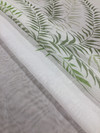 Fern and Frond Printed Drapery Sheer Fabric  | Summer Green on Pure White | Drapery | Home Decor | 108 inch wide | By The Yard