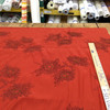 Embroidered Floral Bengaline Fabric in Brick Red | Drapery | Home Decor | Lightweight | By The Yard | 54 Inches Wide