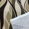 Wavy Leaves in Khaki/Brown/Tan  Home Decor Print Fabric | Richloom  Screen Print | Drapery | Lightweight Upholstery| By The Yard | 54 inch Wide