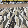 Wavy Leaves in Khaki/Brown/Tan  Home Decor Print Fabric | Richloom  Screen Print | Drapery | Lightweight Upholstery| By The Yard | 54 inch Wide