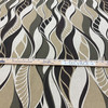 Wavy Leaves in Khaki/Brown/Tan  Home Decor Print Fabric | Richloom  Screen Print | Drapery | Lightweight Upholstery| By The Yard | 54 inch Wide