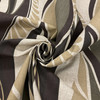 Wavy Leaves in Khaki/Brown/Tan  Home Decor Print Fabric | Richloom  Screen Print | Drapery | Lightweight Upholstery| By The Yard | 54 inch Wide