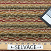 Wavy Stripe in Brown, Red and Gold and Tan | Heavyweight Upholstery Fabric | By The Yard | 54 Inch Wide