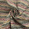 Wavy Stripe in Brown, Red and Gold and Tan | Heavyweight Upholstery Fabric | By The Yard | 54 Inch Wide