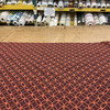 Daisy Circle Geometrics in Orange and  Chocolate Brown | Heavyweight Upholstery Fabric | Slipcovers | Home Decor | By The Yard
