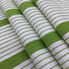Thick and Thin Stripes in Citron Green and White | Upholstery Fabric | 54" Wide | By the Yard | Stain Resistant