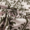 Chocolate Brown Damask Fabric on Pink  Woven Background | Screen Print Home Decor Print | Drapery| By The Yard | 54" Wide