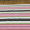 "Terrace" Premier Print | Stripes in Pink | Black | Green | Cream | By The Yard | 54 Inch Wide Fabric