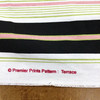 "Terrace" Premier Print | Stripes in Pink | Black | Green | Cream | By The Yard | 54 Inch Wide Fabric