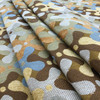 Fidget Spinner in Brown/Tan /Gold/ Blue  Heavyweight Woven Upholstery Fabric