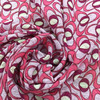 Modern Atomic Sheer Mesh Knit Fabric | Fuchsia and Magenta on Light Pink | Clothing and Apparel | 60 inch Wide | By The Yard