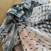 Pink and Grey Swirls and Stripes | Lightweight Sheer Mesh Jersey Knit Printed Stretch Knit Fabric | Clothing and Apparel | By The Yard | 45 Inch Wide