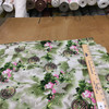 Asian Medallion in Olive, Pink and Grey | Lightweight Sheer Mesh Jersey Knit Fabric | Clothing and Apparel | By The Yard | 45 inch Wide