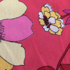 Retro Floral Print in Coral Multi | Sheer Jersey Knit Mesh Fabric | Clothing and Apparel | By The Yard |60 inch wide