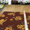 Golden Roses and Daisies Printed Chiffon Fabric | Lightweight Sheer Polyester Sheer | Clothing and Apparel | Home Decor | By The Yard |45 Inch Wide