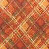 Classic Argyle in Orange and Olive Green | Semi Sheer Jersey Knit Stretch Fabric | Clothing and Apparel | By The Yard | 60 inch Wide