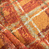 Classic Argyle in Orange and Olive Green | Semi Sheer Jersey Knit Stretch Fabric | Clothing and Apparel | By The Yard | 60 inch Wide