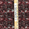 Black and Maroon Snakeskin Print  Matte Jersey Knit Fabric | Fashion Fabric | 60 Inch Wide | By The Yard