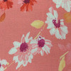 Pink and Red Painted Floral on Coral | Lightweight Sheer Mesh Jersey Knit Fabric | Clothing and Apparel | By The Yard | 60 Inch Wide