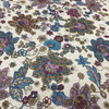 Bohemian Floral in Purple and Blue | Polyester Pointelle Knit Jersey Fabric | Clothing and Apparel | By The Yard | 60 Inch Wide