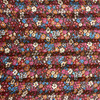Brown Floral Stripe Silky Sheer Fashion Fabric / 100% Polyester / Clothing and Apparel Fabric / 45 inch Wide / Sold by the Yard