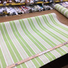 Linden Hill Green Stripe Fabric |.  High UV | 100% Polyester | Outdoor Patio Upholstery