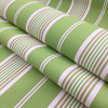 Linden Hill Green Stripe Fabric |.  High UV | 100% Polyester | Outdoor Patio Upholstery