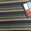 4 Yard Piece of Brown/Blue/Yellow Stripe Heavy Woven Upholstery Fabric | Home Decor | 54 inch Wide
