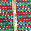 Buttons and Stripes in Red/Green and Black | Quilting Fabric | 100% Cotton  | 44 wide | By the Yard | 3171