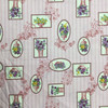 Dusty Rose  Pink Framed Floral Vase Print | Quilting Fabric | 100% Cotton | 45 inch Wide | By The Yard