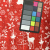 Holiday Reindeer and Gifts Print | White On Red | Quilting Fabric | 100% Cotton | 44 wide | By the Yard | 3  3262