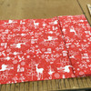 Holiday Reindeer and Gifts Print | White On Red | Quilting Fabric | 100% Cotton | 44 wide | By the Yard | 3  3262