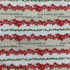 Christmas Poinsettia Greetings | Red / Green / White | Quilting Fabric | 100% Cotton | 44" Wide | By the Yard
