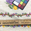 Daisy Kingdom "Donna's Fruit" Pillow Panel 18x44 | Beige / Purple / Blue / Yellow | Quilting Fabric | 100% Cotton | 44 wide | By the Panel