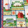 Jim Shore Village Farm Panel 34x44 | Blue / Red / Green | Quilting Fabric | 100% Cotton | 44 wide | By the Panel