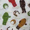 Vintage Aviator Paper Dolls on Cream | Blue Hill Fabrics | 24 inch repeat | 100 % Cotton  | Quilting by the Yard | 44 inch Wide