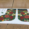 Red Poinsettia Floral Christmas Stocking Panel | Cranston Village | 36x44 Inch | 100 % Cotton  | Quilting Panel