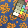Southwestern Design in Blue and Orange | Quilting Fabric | 100% Cotton | 44 wide | By the Yard