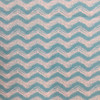 Turquoise and White Chevron Wave Print | Quilting Fabric | 100% Cotton | 44 wide | By the Yard 3474