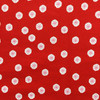 Deco Dots White / Pink on Red | Quilting Fabric | 100% Cotton | 44 wide | By the Yard