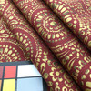 Medallion Geo Jacquard in Red and Gold  R-MANDY RED | Upholstery Fabric | Regal Fabrics Brand | 54 inch Wide | By the Yard